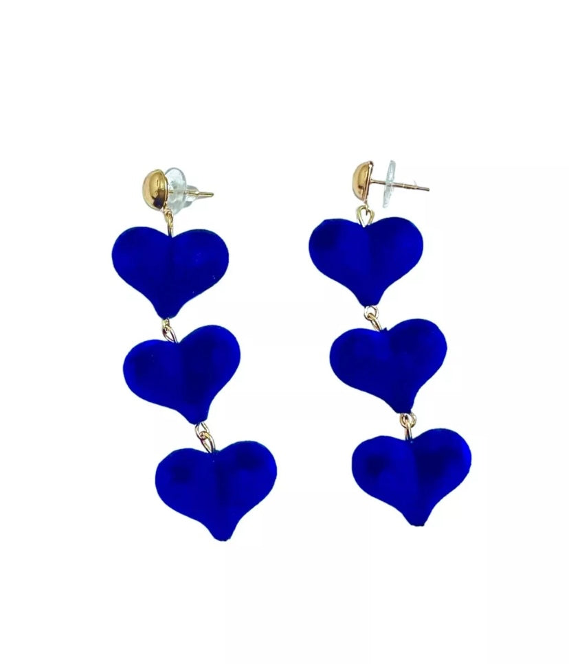 Blue Velvet Drop Earrings