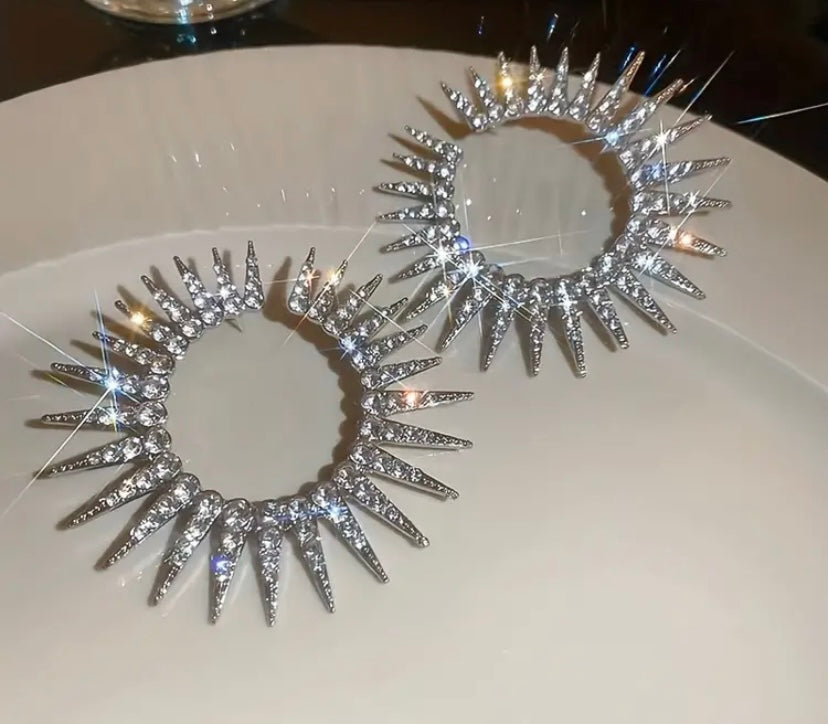 Crystal Sunburst Earrings