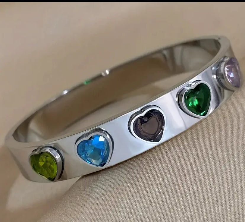 Spread Love Bangle-Silver