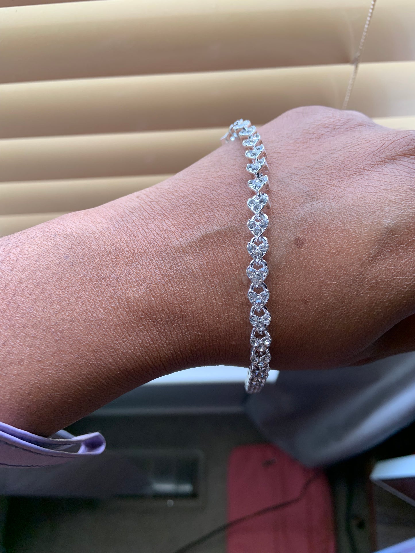 Crystal heart bracelet