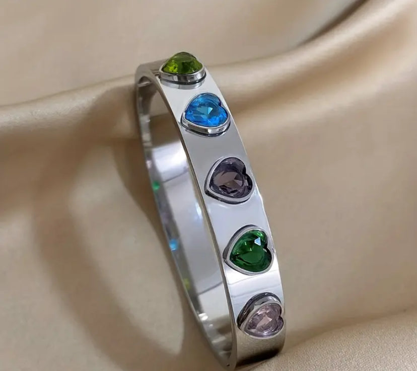 Spread Love Bangle-Silver