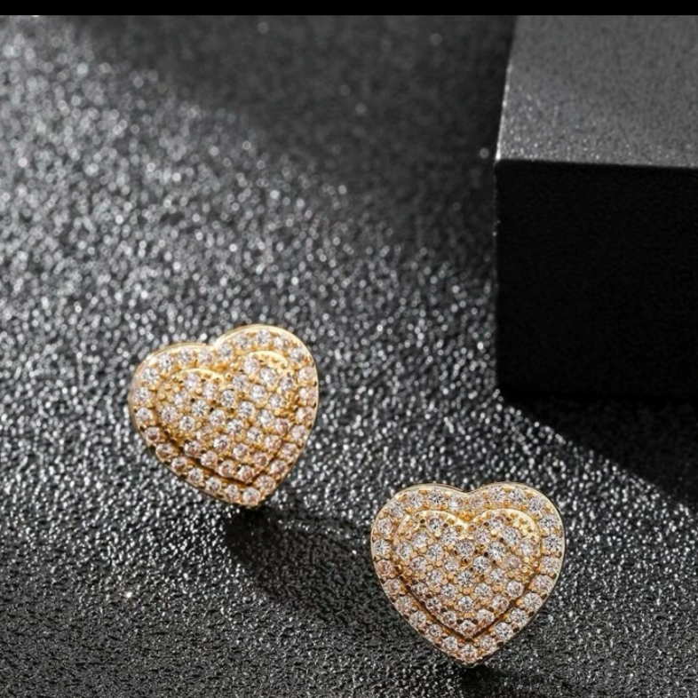 Heart to Heart Stud Earrings