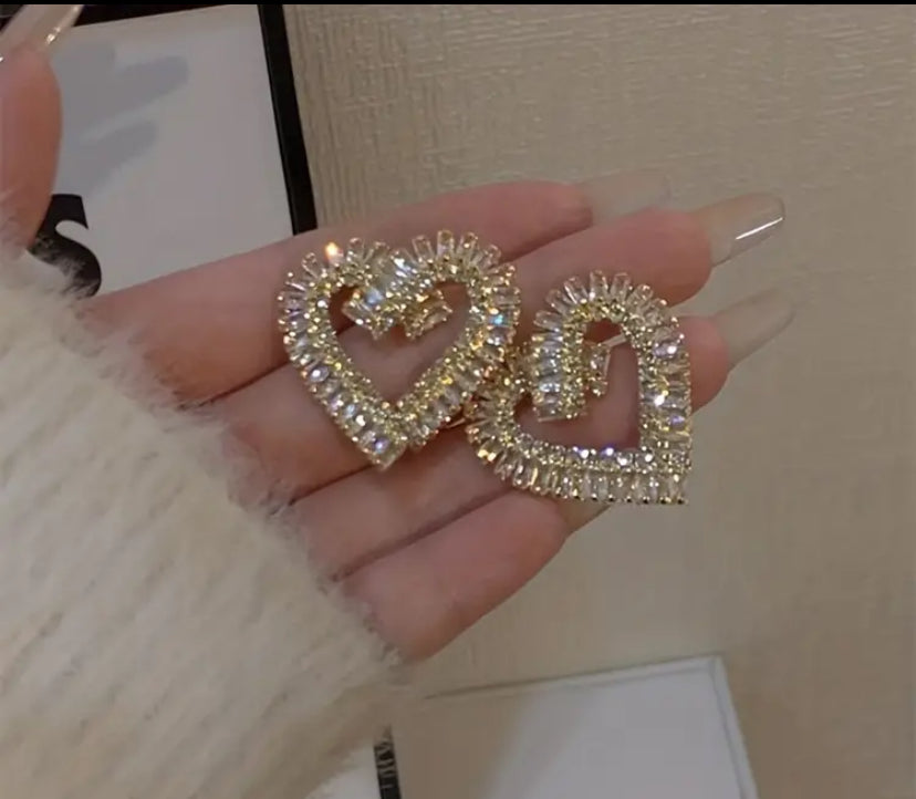 I Heart You Crystal Earrings
