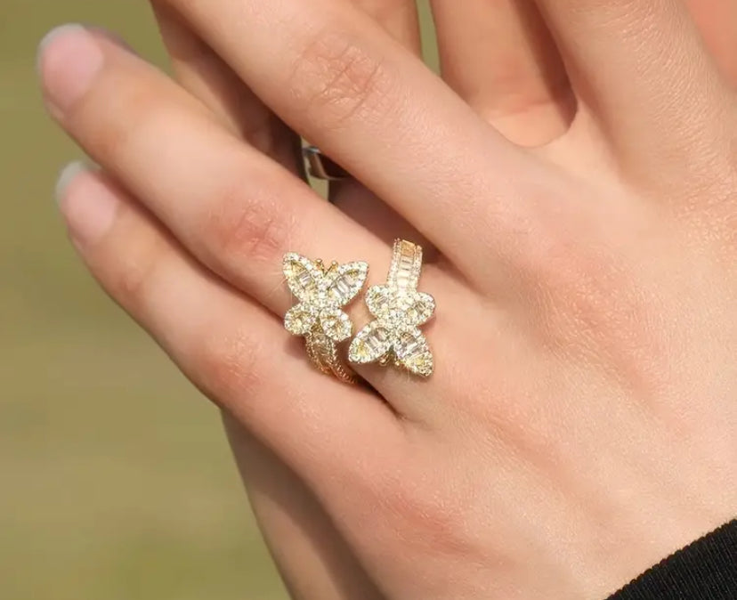Crystal Butterfly Ring