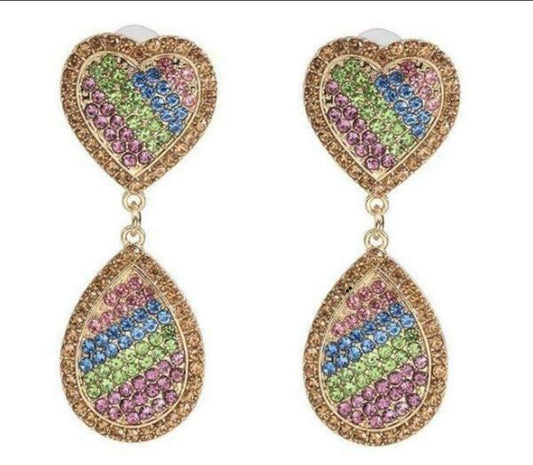 Aura Heart Drop Earrings