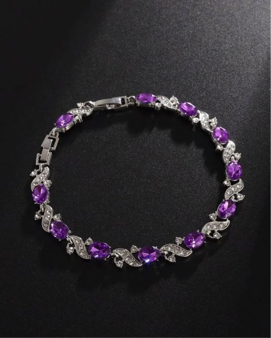 Purple Rain Crystal Bracelet