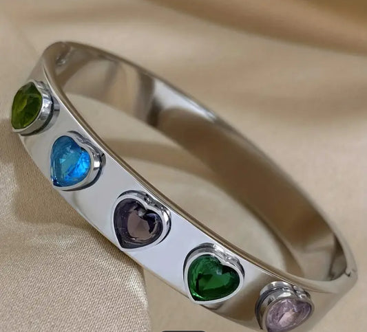 Spread Love Bangle-Silver